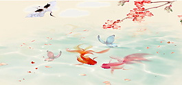 古典花朵banner海報背景設(shè)計