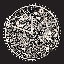 工業(yè)機(jī)械齒輪插畫