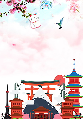 创意时尚旅游海报背景设计模板
