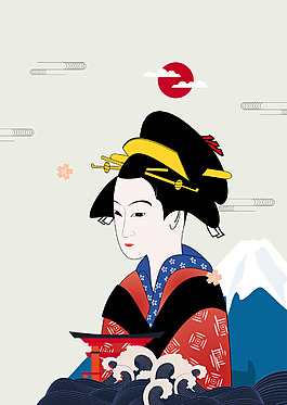 日本旅游海報PSD背景設(shè)計