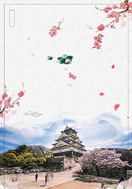 中國風建筑風景背景