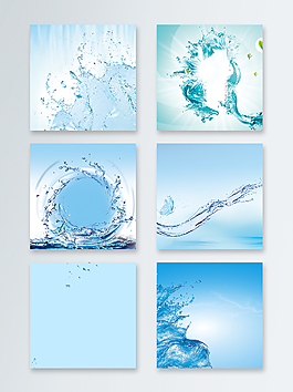 水花噴濺藍(lán)色主圖背景