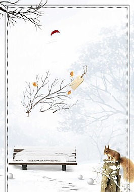 浪漫雪花冬季背景