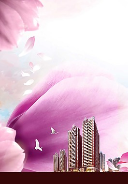 唯美天空建筑背景