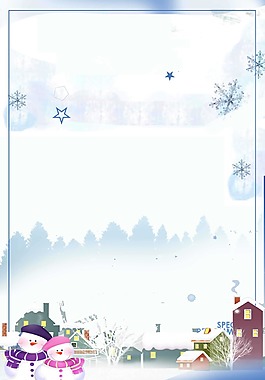 卡通圣誕雪人元素