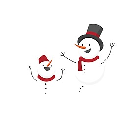 卡通圣誕雪人元素