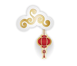 中國(guó)風(fēng)紅色燈籠元素
