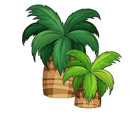 清新绿色植物元素