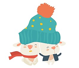 卡通小兔子元素