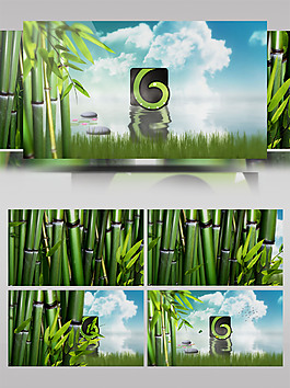 竹林自然池塘中國(guó)風(fēng)Logo展示