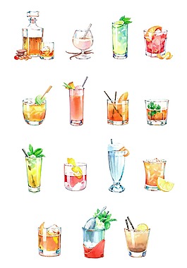 卡通誘人冷飲png元素