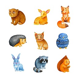 可愛的小動物png元素