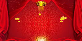 紅色古典新年晚會(huì)背景設(shè)計(jì)