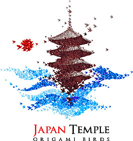 清新櫻花圖案日本旅游裝飾元素