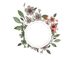 卡通圓形花環(huán)png元素