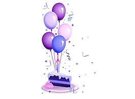 卡通創(chuàng)意歡樂生日宴會(huì)png元素