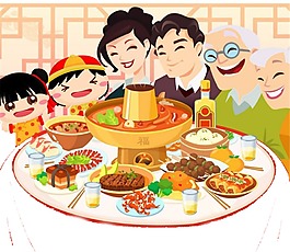 中國風(fēng)團(tuán)圓火鍋年夜飯?jiān)?/>
                            </a>
                            <div   id=