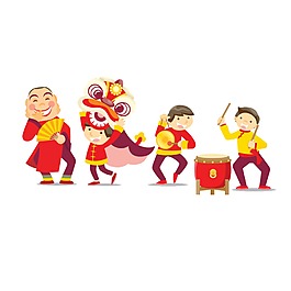開(kāi)心中國(guó)年人物元素