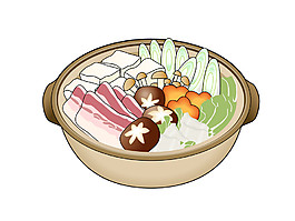 清新湯料日式料理美食裝飾元素