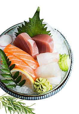 肥美三文魚日式料理美食產品實物