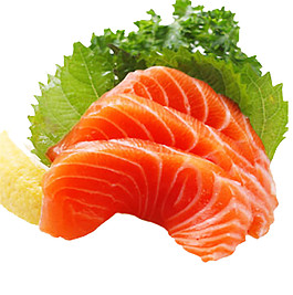 鮮美三文魚料理美食產(chǎn)品實(shí)物