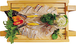 新鮮魷魚日式料理美食產品實物