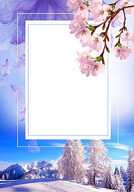 浪漫花朵背景海報設計