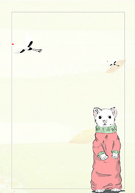 簡約冬季海報背景設計