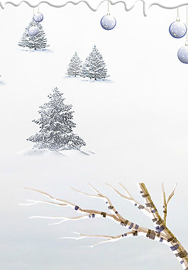 冬季下雪海報背景設(shè)計