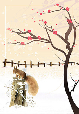 創(chuàng)意冬季海報(bào)背景設(shè)計(jì)