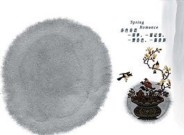 水墨花朵中國(guó)風(fēng)海報(bào)背景