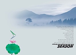 簡約荷花海報(bào)背景設(shè)計(jì)