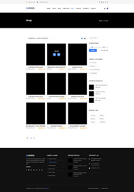 企業購物商城電商網站通用模板之產品展示