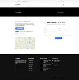 企業電商商城通用網站模板之聯系我們界面