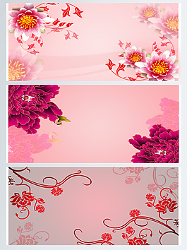 優(yōu)雅花banner背景圖案