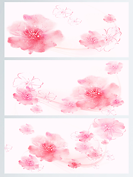 粉色桃花廣告背景設(shè)計(jì)素材