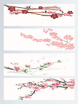 優(yōu)雅桃花背景設(shè)計(jì)素材