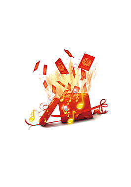 喜慶新年紅包火焰PNG元素