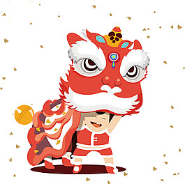 喜慶舞獅PNG素材
