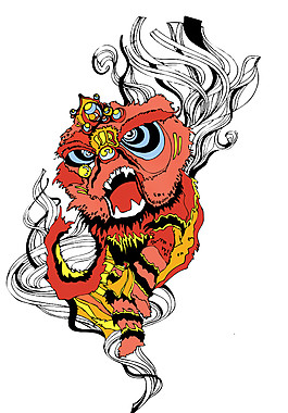 中國(guó)風(fēng)舞獅節(jié)日元素