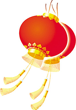 传统中式新年灯笼PNG元素