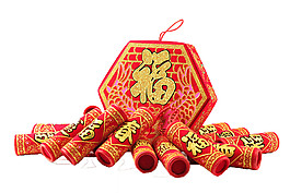 喜慶福字禮花元素