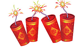 福字煙花PNG元素