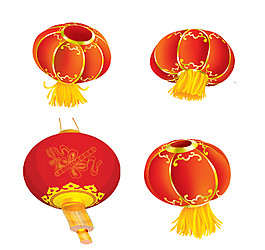 喜慶新年燈籠元素