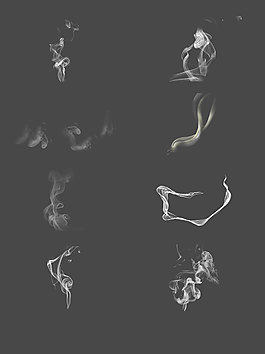 一组白色烟雾素材