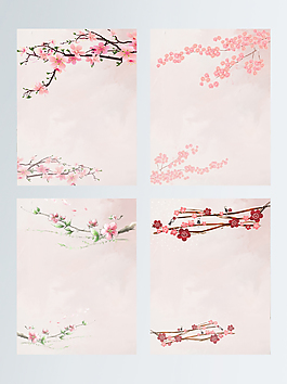桃花海報背景圖案