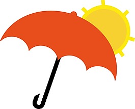 卡通太陽傘PNG元素