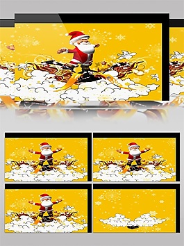雪橇圣誕老人圣誕節(jié)視頻素材