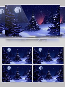 圣誕節(jié)雪景視頻素材