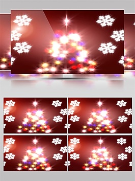 紅色扥光圣誕樹圣誕節(jié)視頻素材